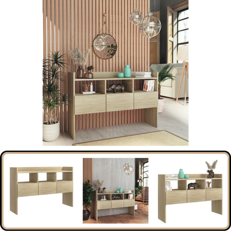 VidaXL Dressoir 105x30x70 cm Sonoma Eiken Dressoir Salontafel Tv-meubel Houten Meubels Landelijk Interieur - Foto 2