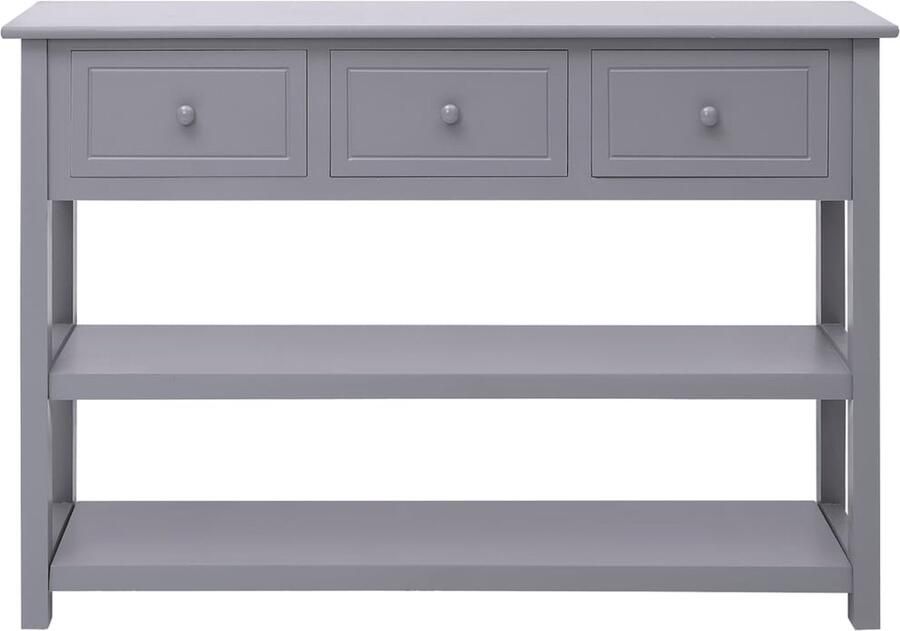 VidaXL Dressoir 108x30x76 cm Paulowniahout Grijs Dressoir Kast Commode Opbergmeubels Salontafel