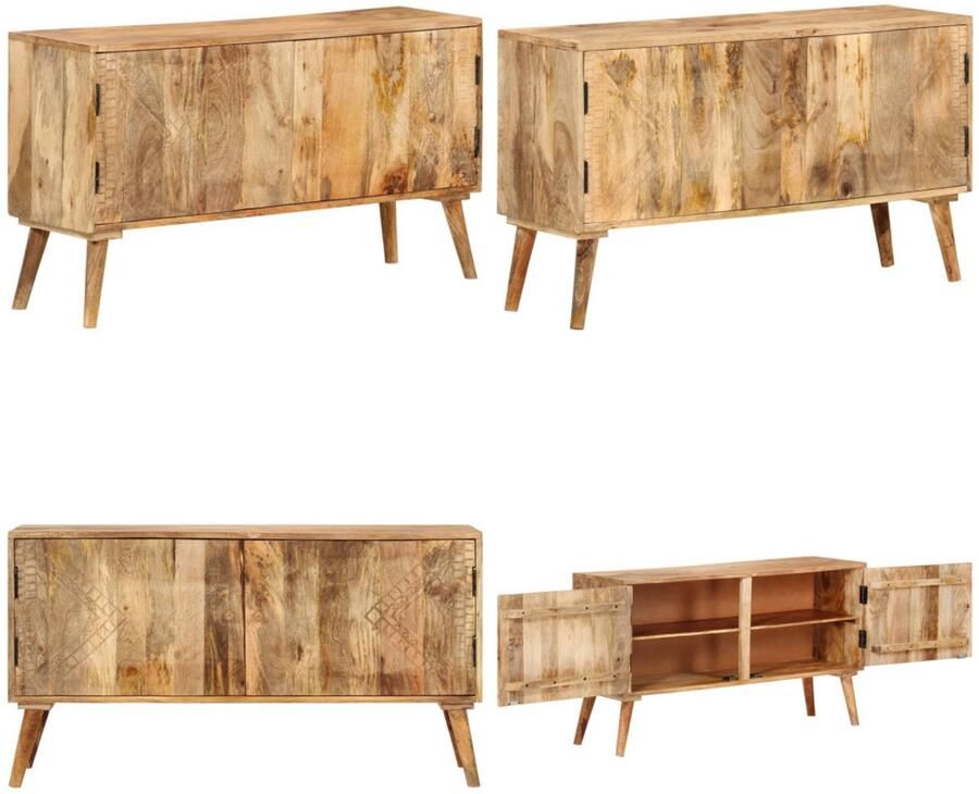 VidaXL Dressoir 110x30x60 cm massief mangohout Dressoir Dressoirs Kast Kasten