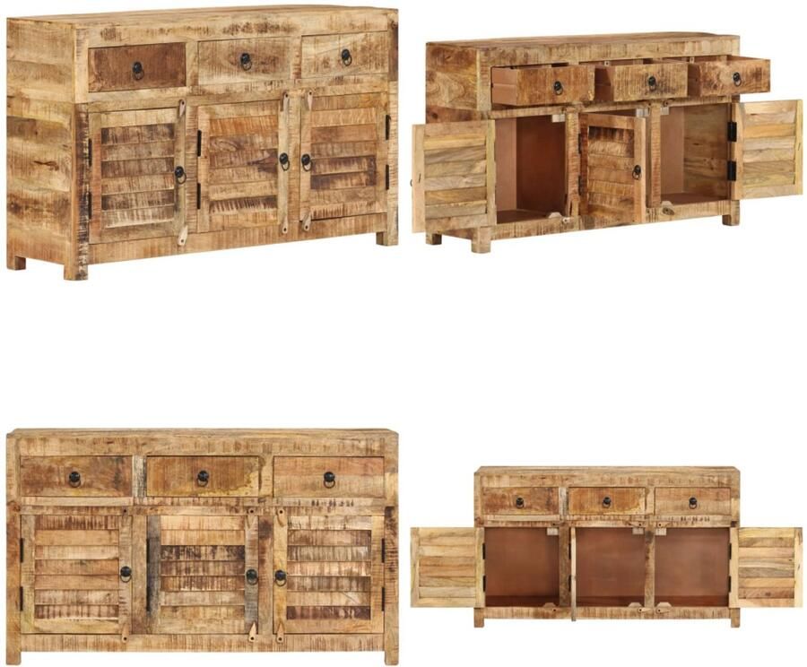 VidaXL Dressoir 110x30x65 cm massief mangohout Dressoir Dressoirs Bijzetkast Consolekast