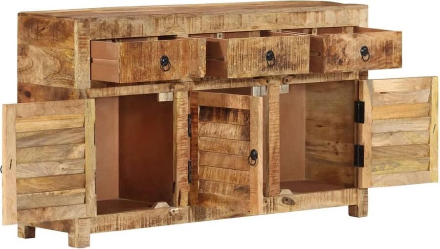 VidaXL Dressoir Massief Mangohout 110x30x65 cm Dressoir Kast Mangohout Retro Vintage - Foto 2