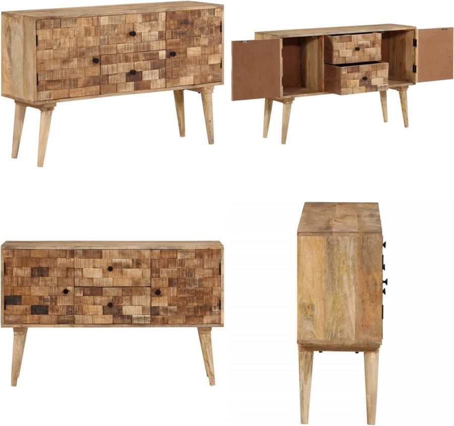 VidaXL Dressoir 110x30x70 cm massief mangohout Dressoir Dressoirs Kast Wandkast