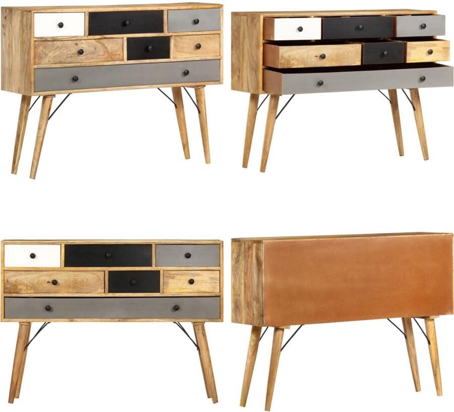 VidaXL Dressoir 110x30x82 cm massief mangohout Dressoir Dressoirs Houten Dressoir Houten Dressoirs Kast