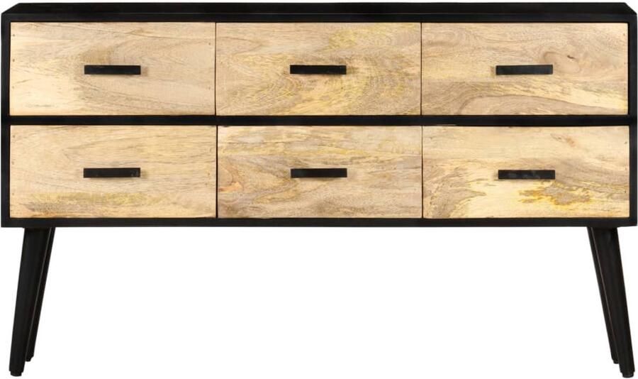 The Living Store Dressoir 110x33x64 cm massief mangohout Dressoir Kast Mangohout Vintage Stijl Opbergkast - Foto 2