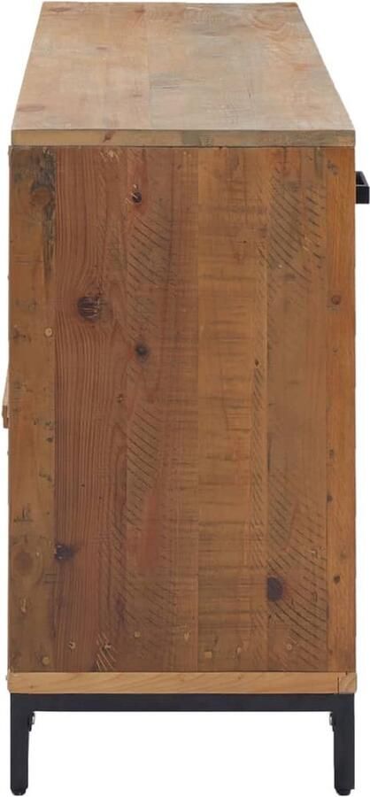 VidaXL Dressoir 110x35x70 cm Massief Grenenhout Dressoir Industrieel Design Vintage Stijl Houten Dressoir Opbergmeubel