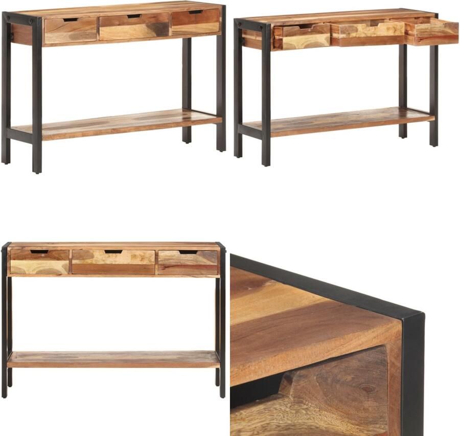 VidaXL Dressoir 110x35x75 cm massief hout Dressoir Dressoirs Zijkast Zijkasten