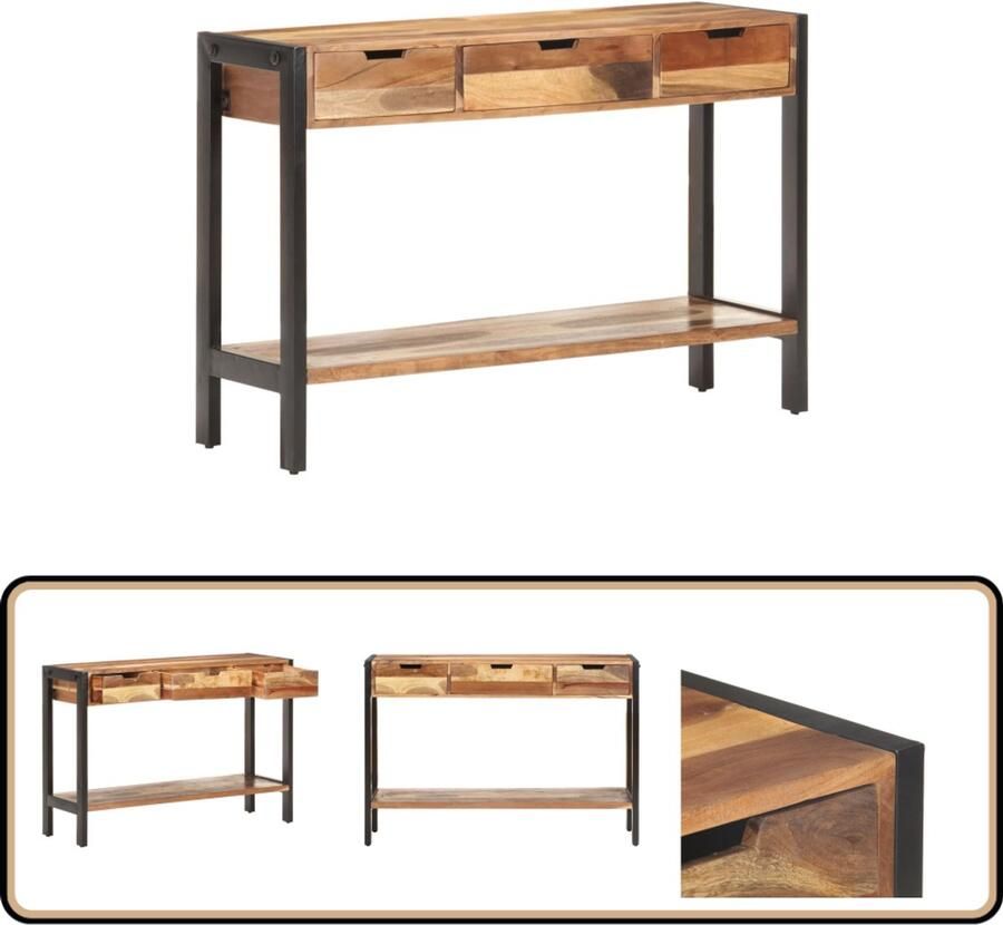 VidaXL Dressoir 110x35x75 cm Massief Hout Dressoir Kast Meubels Salontafel Vintage