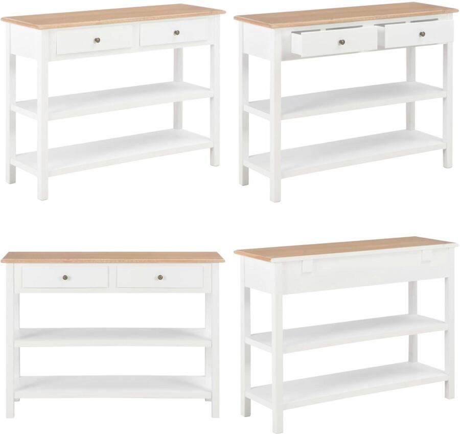 VidaXL Dressoir 110x35x80 cm MDF wit Dressoir Dressoirs Zijkast Zijkasten