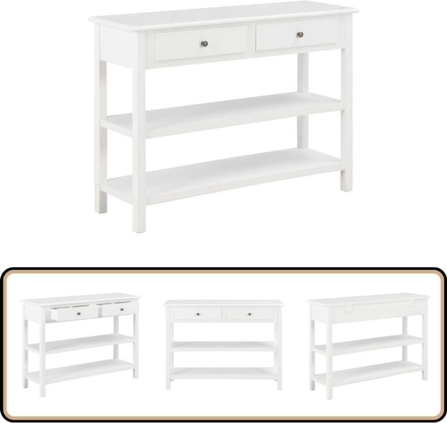 VidaXL Dressoir 110x35x80 cm MDF Wit Dressoir Meubels Salontafel Tv Tafel Witte Meubelen