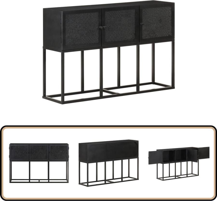 VidaXL -Dressoir-115x30x76-cm-massief-mangohout - Foto 1