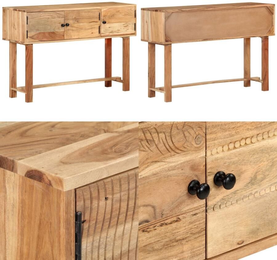 VidaXL Dressoir 115x35x75 cm massief acaciahout Dressoir Dressoirs Kast Kasten