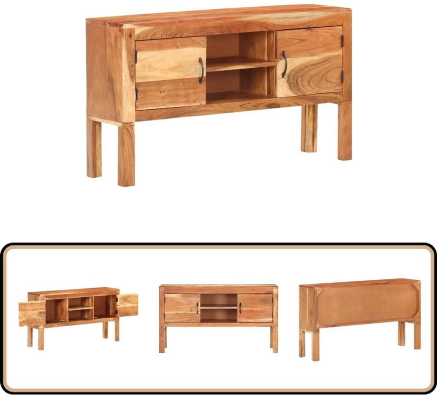 VidaXL Dressoir Massief Acaciahout 116x30x66 cm Dressoir Acacia Houten Dressoir Vintage Dressoir Landelijk Dressoir Opberg Kast