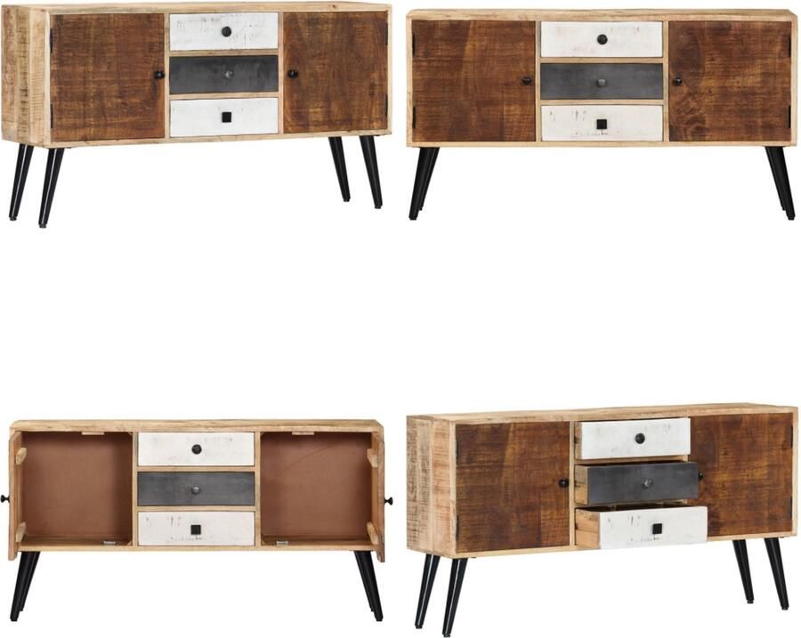 VidaXL Dressoir 118x30x62 cm massief mangohout Dressoir Dressoirs Kast Kasten