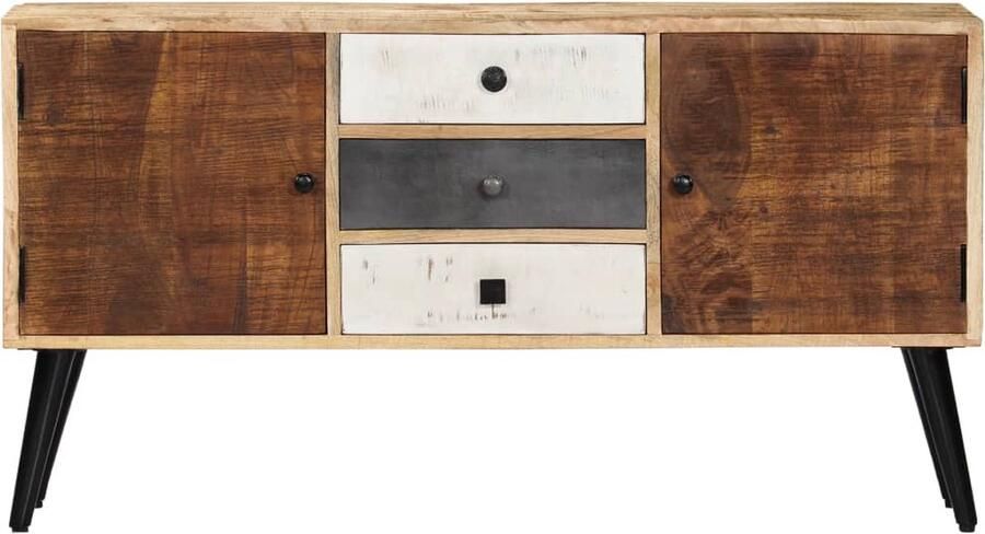 VidaXL Dressoir Massief Mangohout 118x30x62 cm Dressoir Mangohout Vintage Landelijk Kast