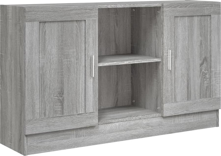 VidaXL Dressoir 120x30 5x70 cm bewerkt hout grijs sonoma eikenkleurig Dressoir Grijze Dressoirs Houten Dressoir Salontafel Tv Tafel - Foto 2