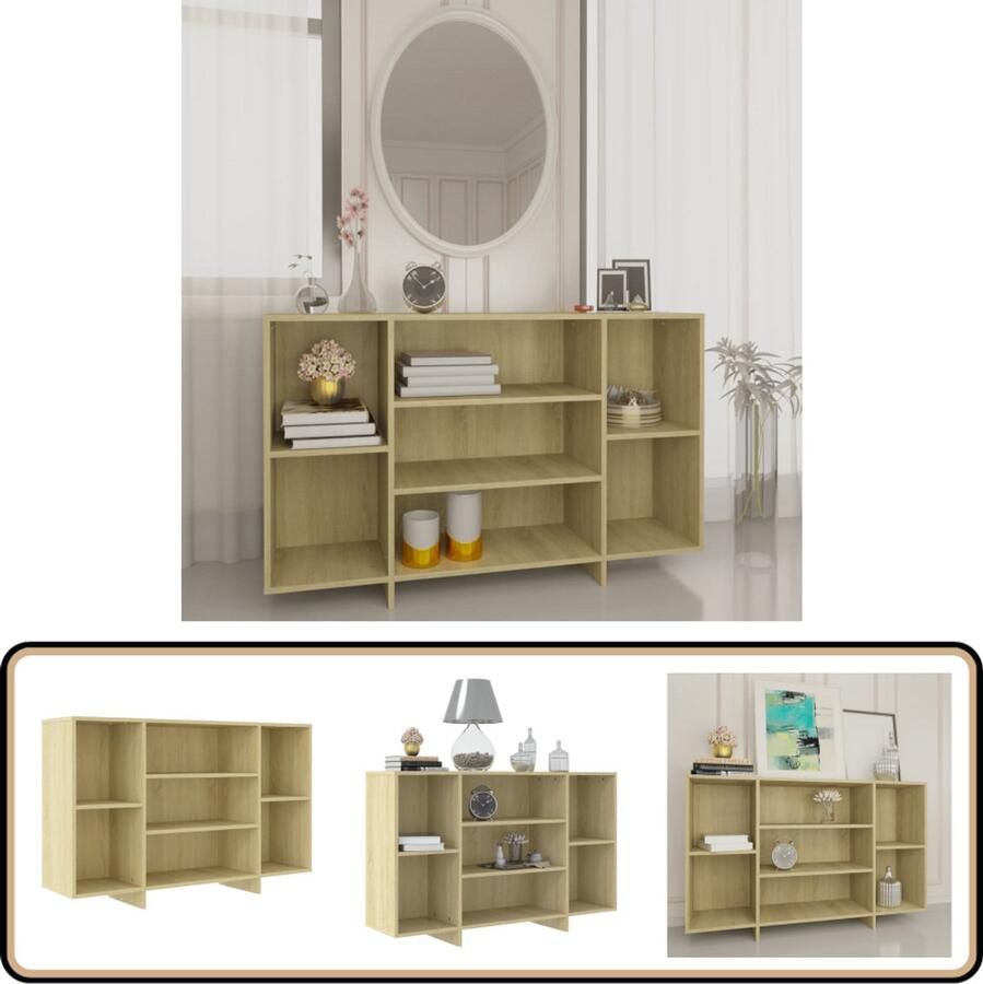 VidaXL Dressoir Sonoma Eikenkleur 120x30x75 cm Bijzettafel Salontafel Tv Tafel Houten Kast Opslagoplossing - Foto 2