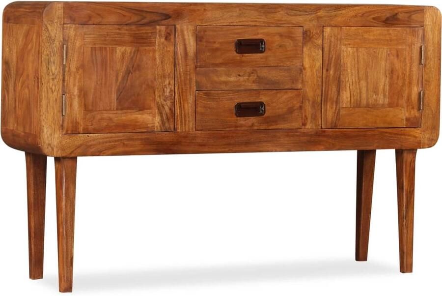 VidaXL Dressoir 120x30x75 cm Massief Hout Honingkleur Dressoir Acacia Houtsoort Vintage Meubilair Landelijke Woonstijl Salontafel