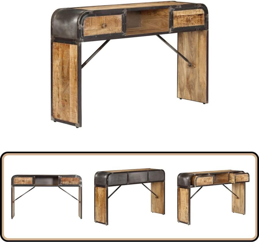 VidaXL -Dressoir-120x30x75-cm-massief-mangohout