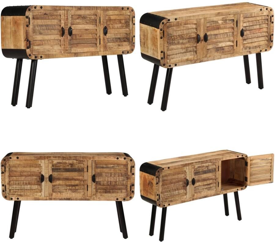 VidaXL Dressoir 120x30x76 cm massief mangohout Dressoir Dressoirs Kast Kasten