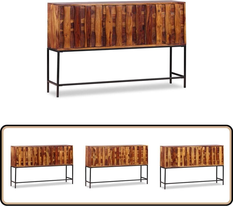 VidaXL Dressoir 120x30x80 cm Massief Sheeshamhout Dressoir Sheeshamhouten Meubels Vintage Dressoir Salontafel Tv Tafel
