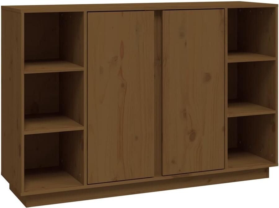 The Living Store Dressoir 120x35x80 cm massief grenenhout honingbruin Dressoir Houten Dressoir Grenoble Dressoir Vintage Dressoir Salontafel - Foto 4