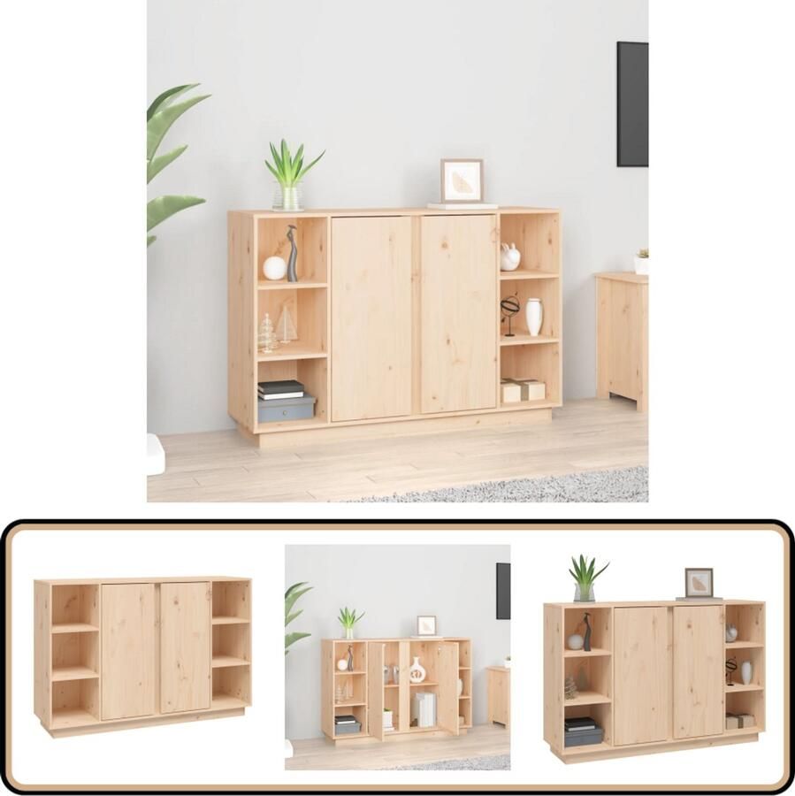 VidaXL Dressoir Massief Grenenhout 120x35x80 cm Dressoir Houten Dressoir Vintage Dressoir Landelijk Dressoir Salontafel
