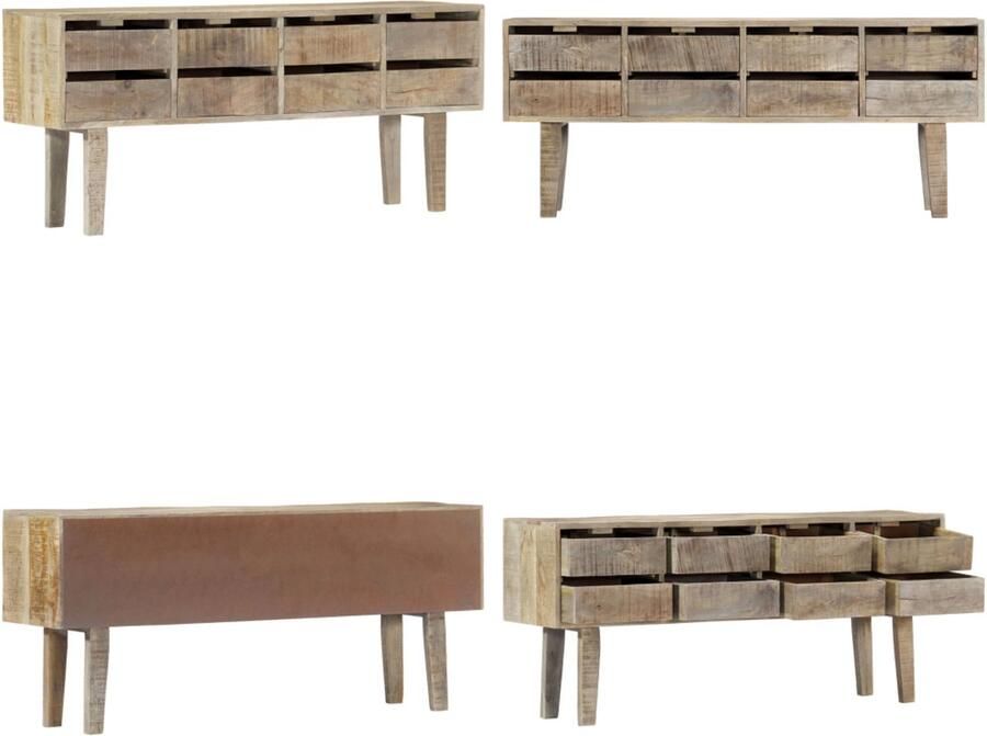 VidaXL Dressoir 140x30x60 cm massief mangohout Zijkast Zijkasten Dressoir Dressoirs