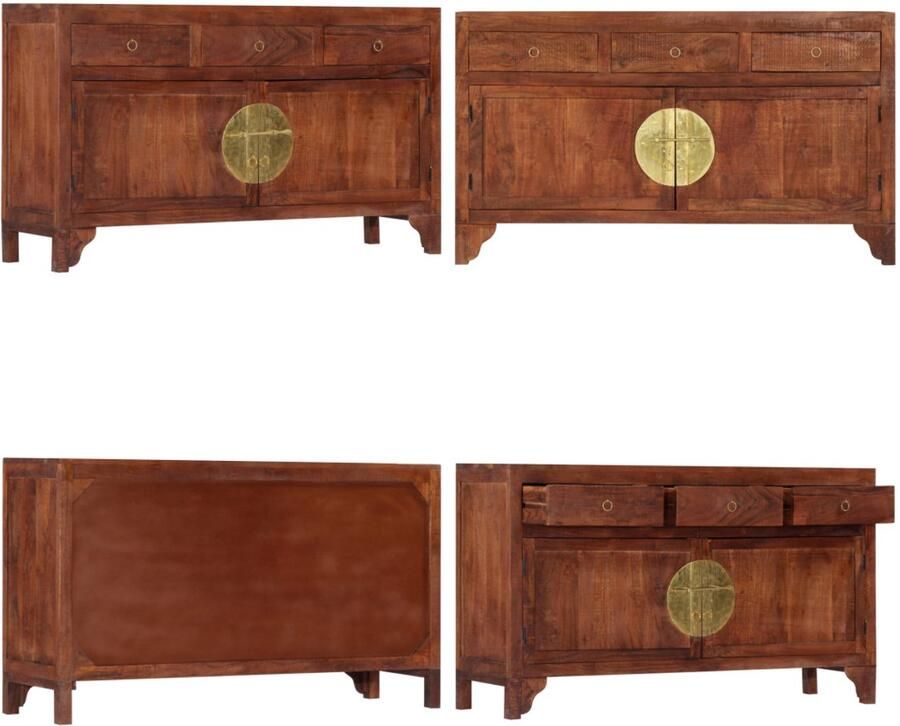 VidaXL Dressoir 140x40x80 cm massief acaciahout Dressoir Dressoirs Kast Kasten