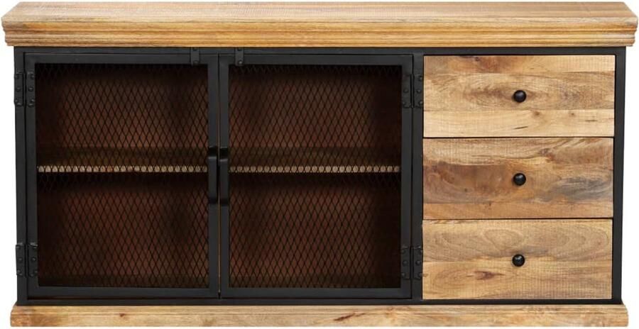 VidaXL Dressoir van Mangohout met Industriële Look Dressoir Vintage Dressoir Mangohout Dressoir Salontafel TV-meubel - Foto 2