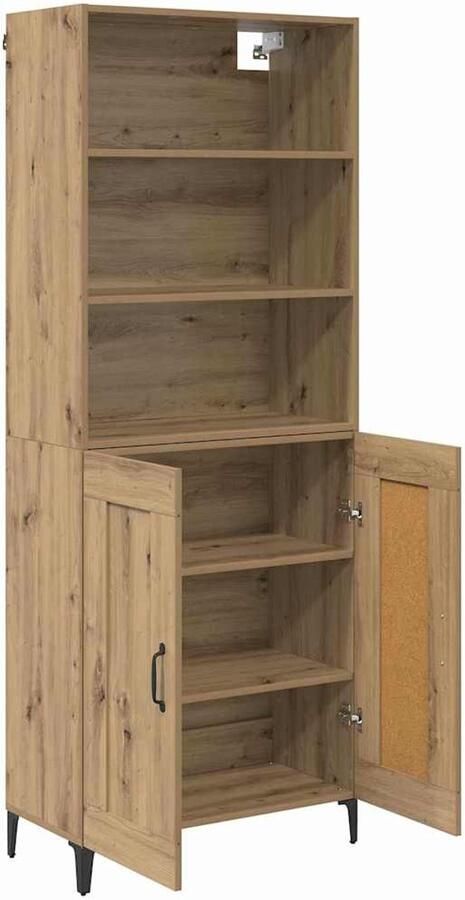 VidaXL Dressoir 2 pcs artisanaal eikenkleurig Bewerkt hout - Foto 2