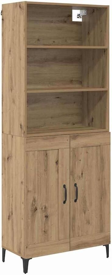 VidaXL Dressoir 2 pcs artisanaal eikenkleurig Bewerkt hout