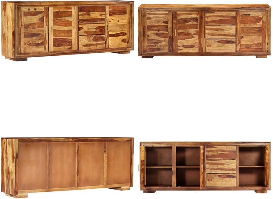 VidaXL Dressoir 200x40x80 cm massief sheeshamhout Dressoir Dressoirs Zijkast Zijkasten