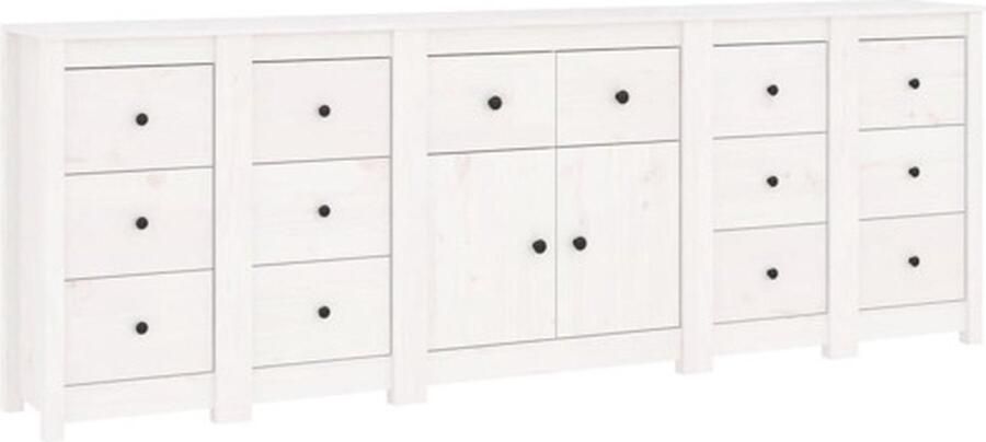 Vida XL Dressoir 230x35x80 cm massief grenenhout wit SKU: V3114095 - Foto 11