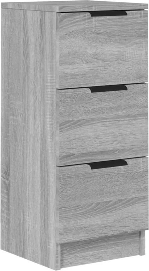 VidaXL Dressoir Grijs Sonoma Eiken 30x30x70 cm Dressoir Bijzetkast Houten Kast Salontafel Nachtstand - Foto 2