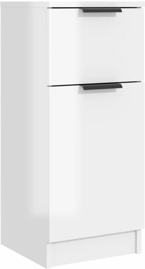 VidaXL Dressoir Hoogglans Wit 30x30x70 cm Dressoir Opbergkast Witte Dressoirs Houten Dressoir Modern Dressoir