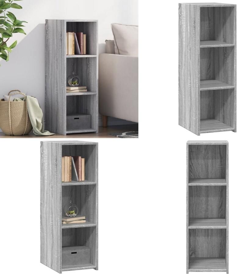 VidaXL Dressoir 30x41x93 cm bewerkt hout grijs sonoma eikenkleurig Dressoir Dressoirs Kast Wandkast