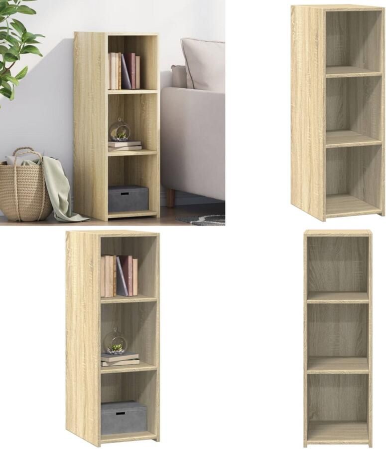 VidaXL Dressoir 30x41x93 cm bewerkt hout sonoma eikenkleurig Dressoir Dressoirs Kast Wandkast