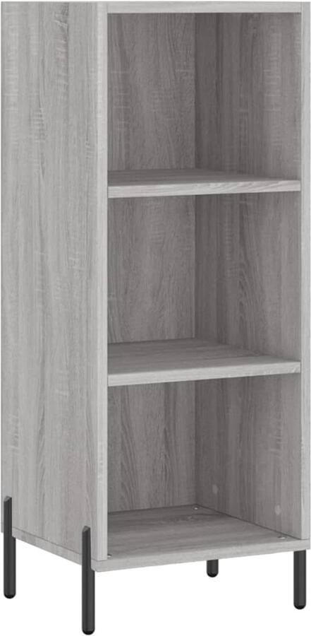 VidaXL Dressoir 34 5x32 5x90 cm Grijs Sonoma Eiken Dressoir Klassiek Meubel Grijze Dressoirs Houten Dressoir Salontafel