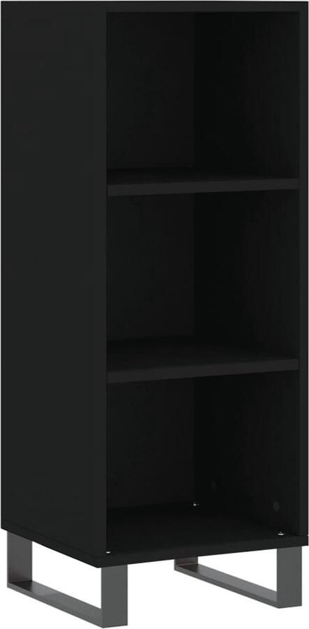 VidaXL -Dressoir-34 5x32 5x90-cm-bewerkt-hout-zwart - Foto 5