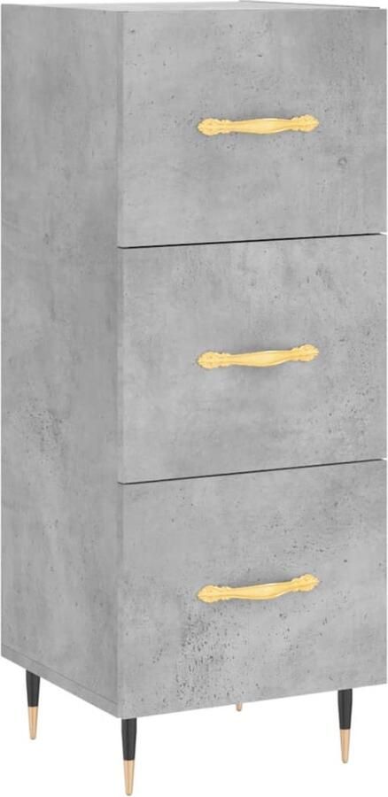 VidaXL -Dressoir-34 5x34x90-cm-bewerkt-hout-betongrijs - Foto 8