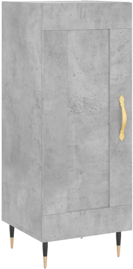 VidaXL -Dressoir-34 5x34x90-cm-bewerkt-hout-betongrijs - Foto 4