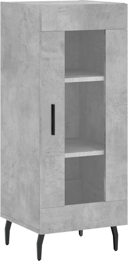 VidaXL Dressoir 34 5x34x90 cm Bewerkt Hout Betongrijs Dressoir Beton Grijs Houten Dressoir Vintage Dressoir Tv Meubel