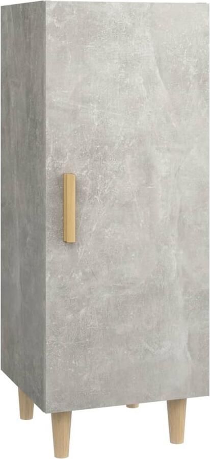 VidaXL Dressoir 34 5x34x90 cm Hout Betongrijs Dressoir Kast Bijzettafel Beton Grijs Houten Dressoir