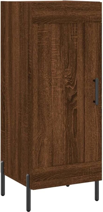 Prolenta Premium INFIORI Dressoir 34 5x34x90 cm bewerkt hout bruineikenkleurig - Foto 14