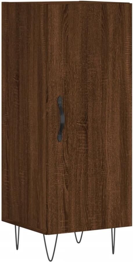 VidaXL Dressoir 34 5x34x90 cm Bruin Eiken Hout Dressoir Vintage Dressoir Houten Dressoir Bruine Dressoir Salontafel