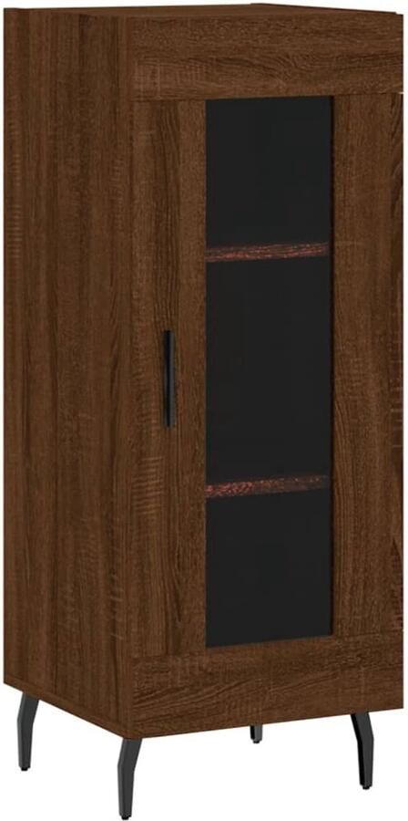VidaXL Dressoir Bruineiken 34 5x34x90 cm Dressoir Vintage Dressoir Houten Dressoir Bruine Eiken Dressoir Salontafel