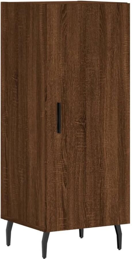 VidaXL Dressoir Bruin Eiken 34 5x34x90 cm Dressoir Opbergkast Houten Dressoir Vintage Dressoir Salontafel