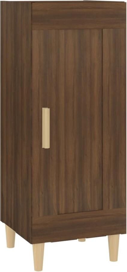 VidaXL Dressoir 34 5x34x90 cm Bruin eikenhout Dressoir Opbergkast Tv-tafel Woonkamerdecoratie Bruineiken