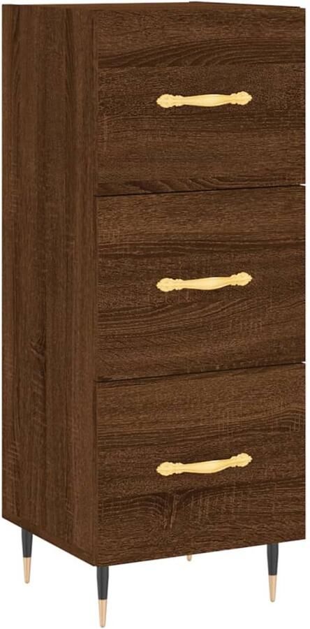 Prolenta Premium INFIORI Dressoir 34 5x34x90 cm bewerkt hout bruineikenkleurig - Foto 13