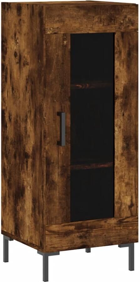 VidaXL Dressoir Gerookt Eiken 34 5x34x90 cm Dressoir Houten Dressoir Vintage Dressoir Landelijk Dressoir Gerookt Eiken